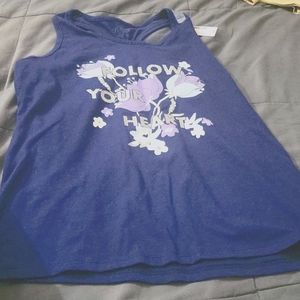 Sleeveless top for girls size large Navy blue new.